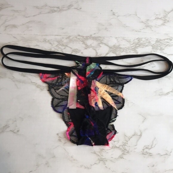 Victoria’s Secret PINK sexy lace colorful thong panty size small - Picture 4 of 8